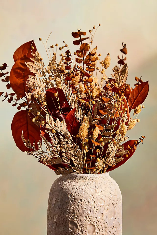 Preserved Salal, Phalaris + Flax Pod Bouquet | Anthropologie (US)