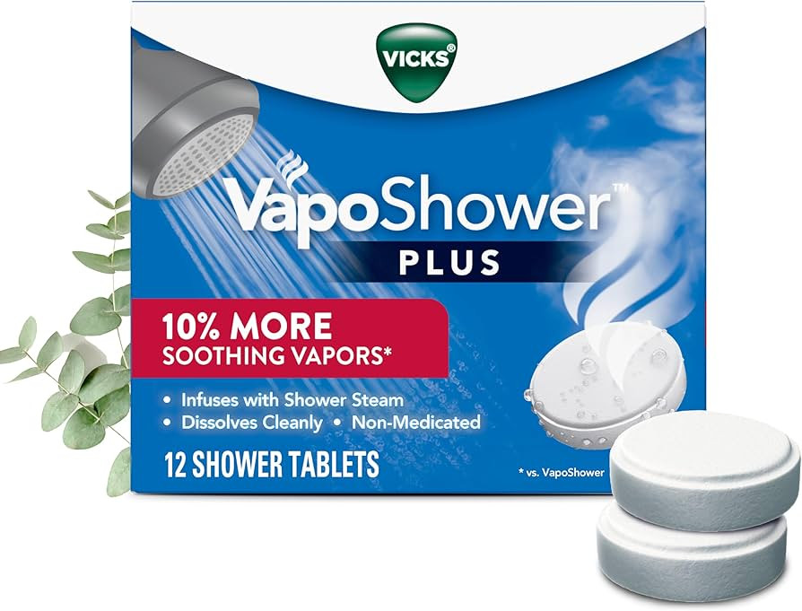 Vicks, VapoShower Plus, Shower Steamers, Eucalyptus & Menthol Scent, Aromatherapy Vapor Shower Ta... | Amazon (US)