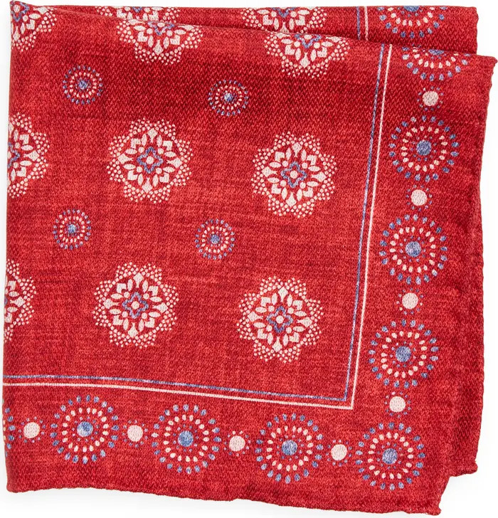 Medallion Reversible Silk Pocket Square | Nordstrom