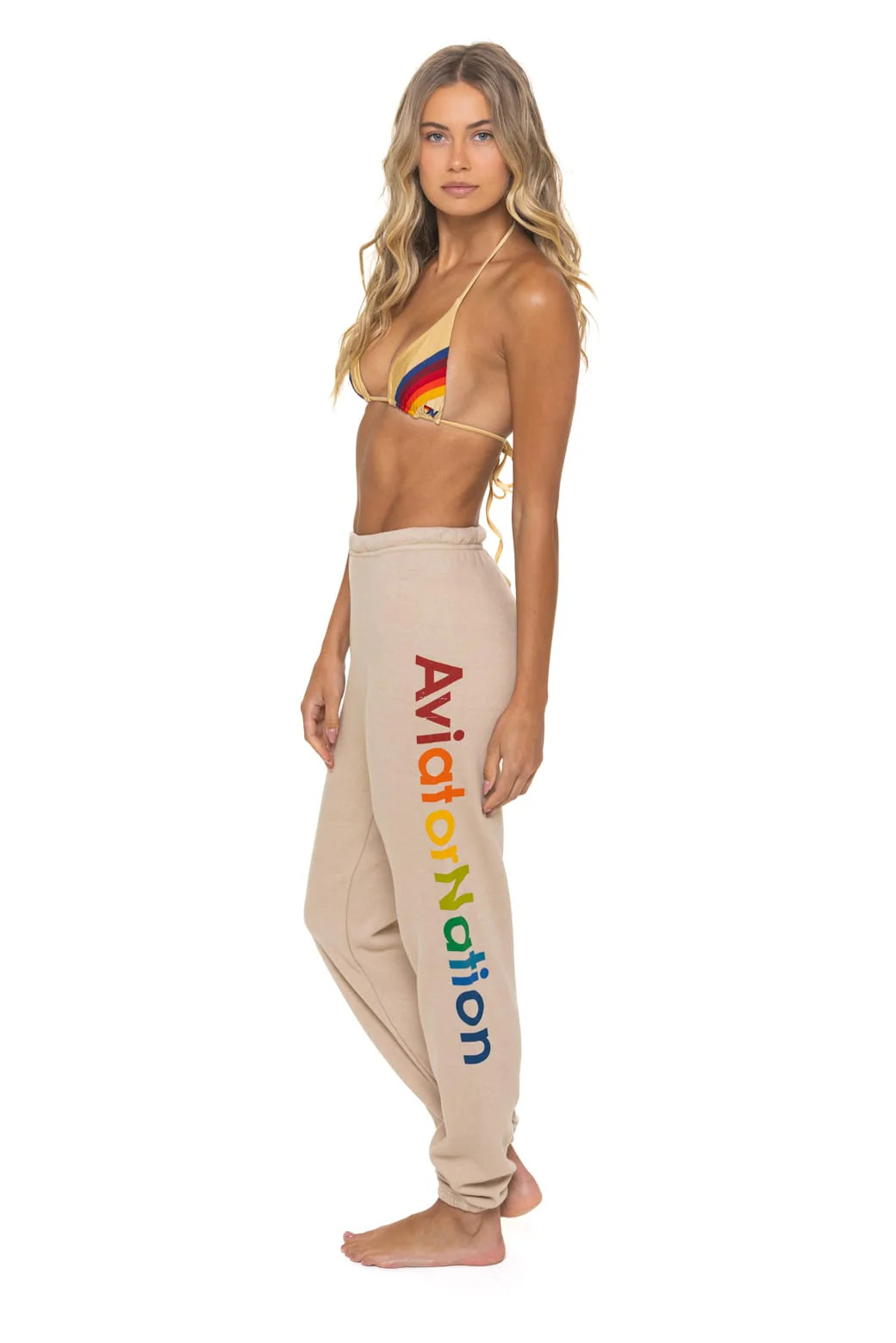 AVIATOR NATION SWEATPANTS - SAND | Aviator Nation