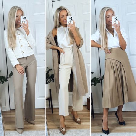 Neutral work outfits! Use code “Nikki20” to save on the camel skirt!

#LTKworkwear