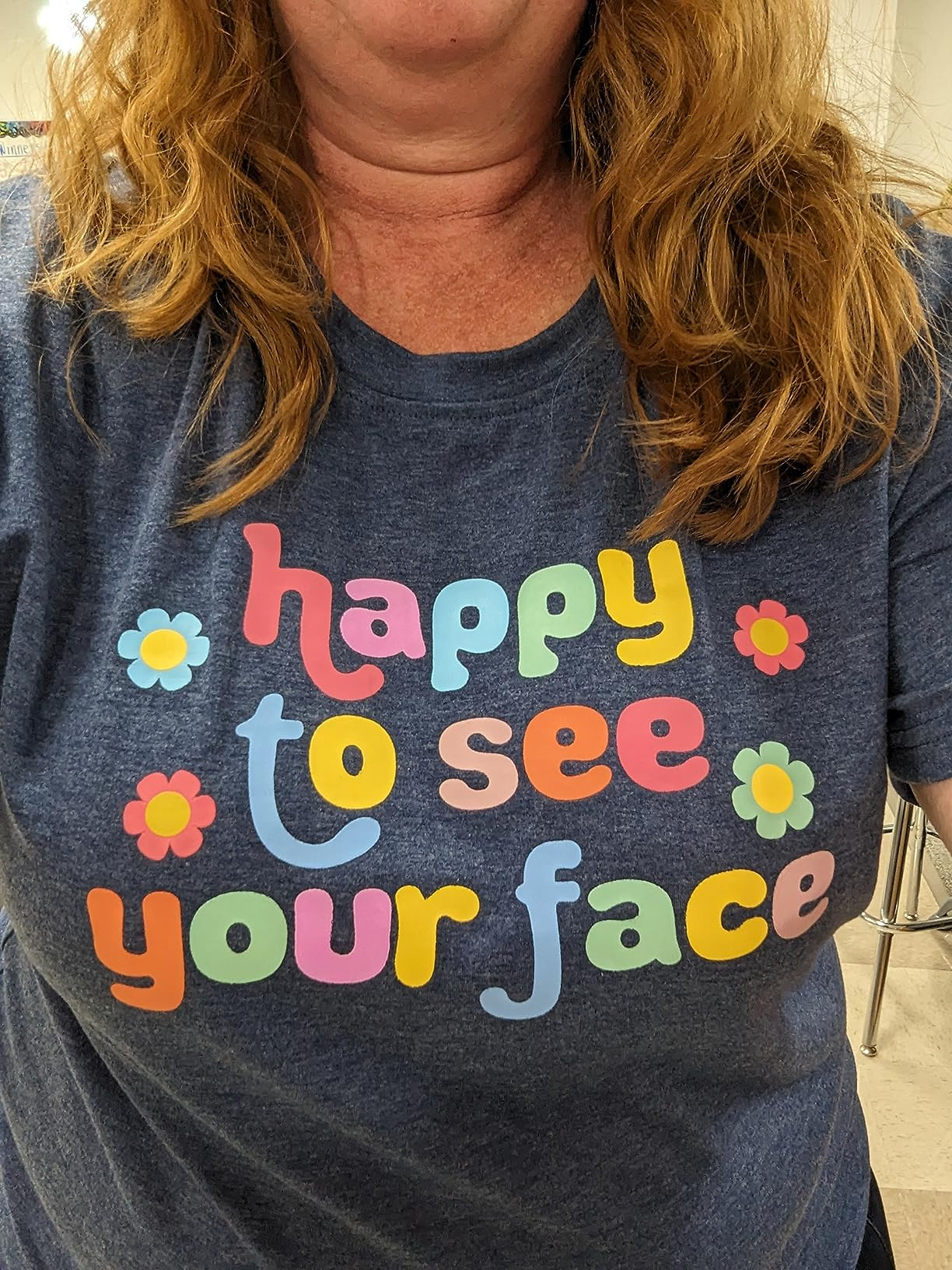 MOUSYA Teacher Shirt Women Happy to See Your Face Shirt Teacher Graphic Tees | Amazon (US)