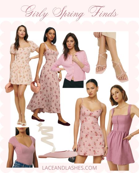Girly spring dresses, tops and shoes! Reformation new arrivals and girly spring outfits 

#LTKsalealert #LTKSeasonal #LTKfindsunder100