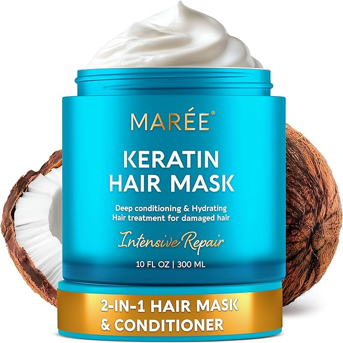 MAREE Deep Conditioning Hair Mask for Damaged Hair Treatment – Keratin Hair Care for Hydrating ... | Amazon (US)