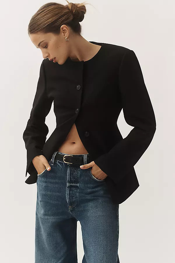 Daphne Long Waisted Blazer Jacket | Anthropologie (US)