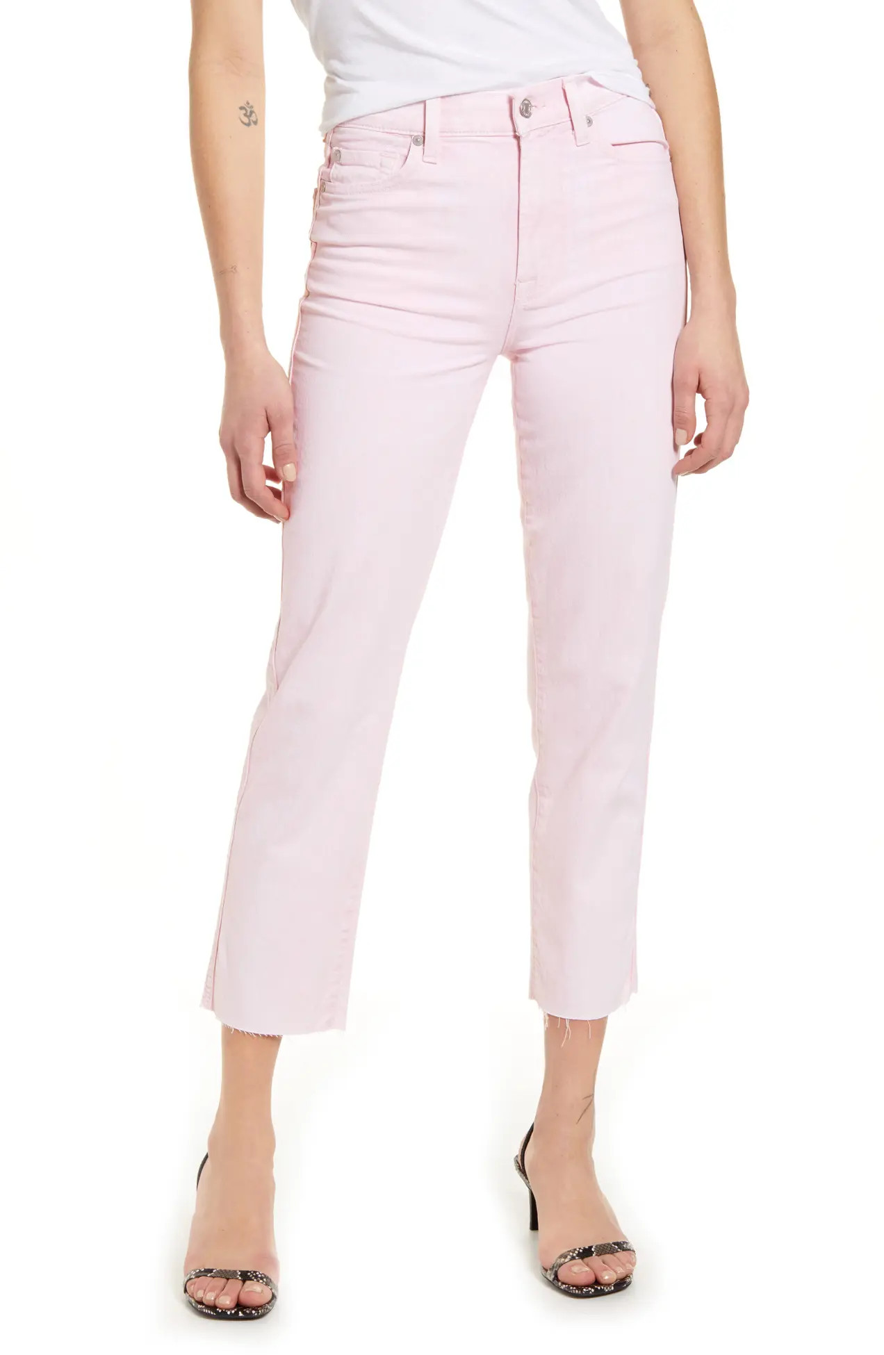 7 For All Mankind | High Waist Crop Slim Jeans | Nordstrom Rack | Nordstrom Rack