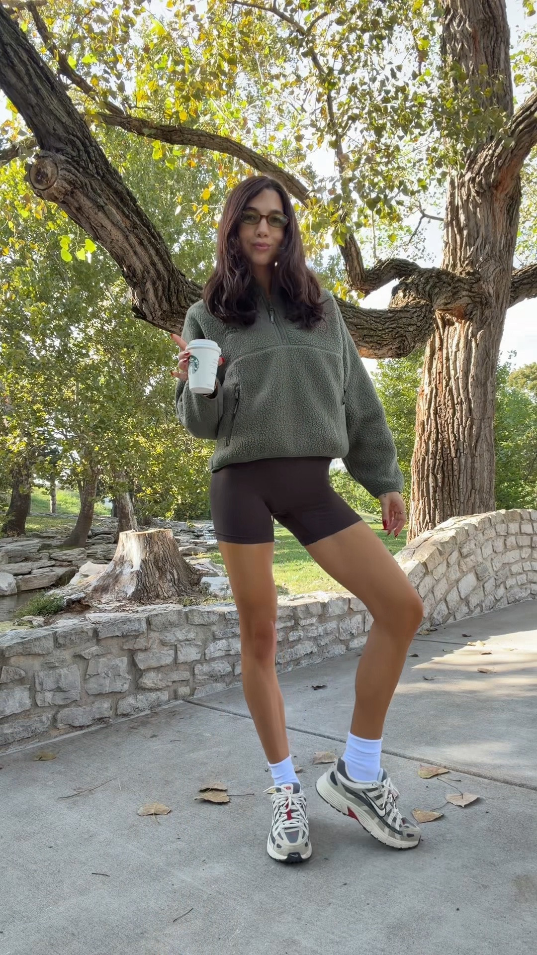 Fall autumn walk outfit! M fleece for relaxed fit, 4 in biker shorts and TTS shoes

#LTKootd #LTKfitnessgoals #LTKmorningroutine