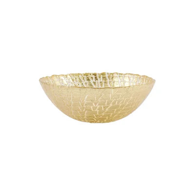 Rufolo Glass Gold Crocodile Small Bowl | Wayfair North America