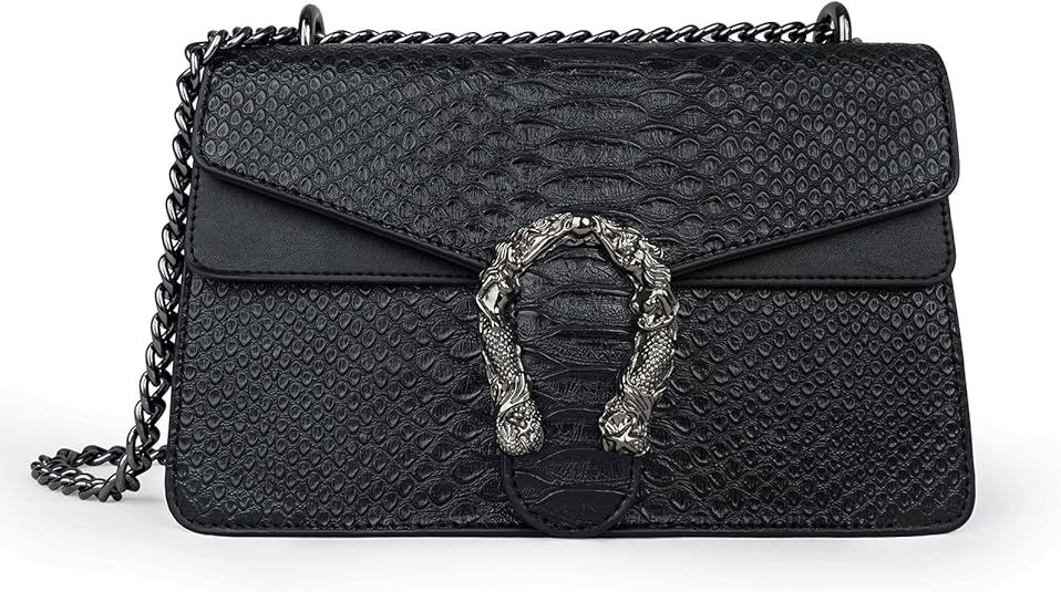 JBB Crossbody Bags For Women Snake Print Clutch Purses Cross Body Evening Handbag Chain Strap Sho... | Amazon (US)