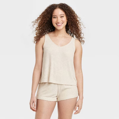Women's Cozy Ribbed Pajama Tank Top - Auden™ | Target