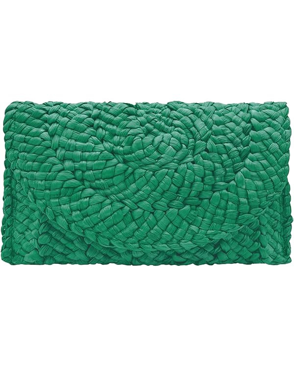 Straw Clutch Purses for Women Woven Straw Beach Handbag Envelope Rattan Clutch for Summer | Amazon (US)