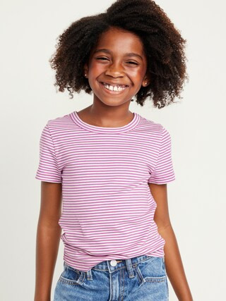 Fitted Crew-Neck T-Shirt for Girls | Old Navy (US)