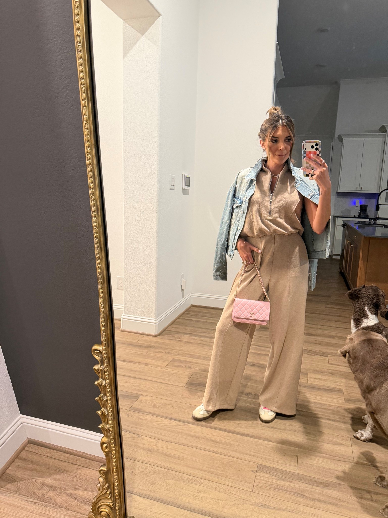 the jumpsuit I wear 5x per week lol! So dang comfy!

size: small tall