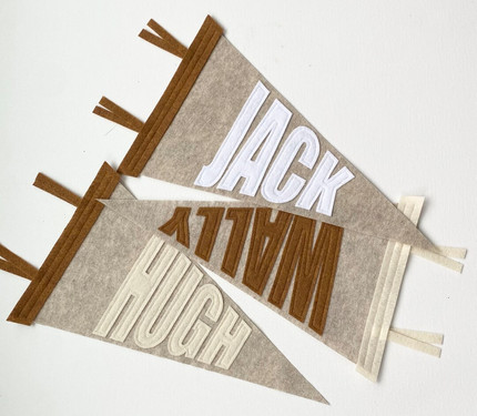 Custom Name Pennant Block Letter