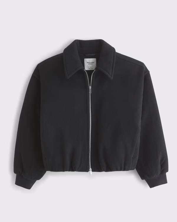 Wool-Blend Bubble Hem Coat | Abercrombie & Fitch (UK)