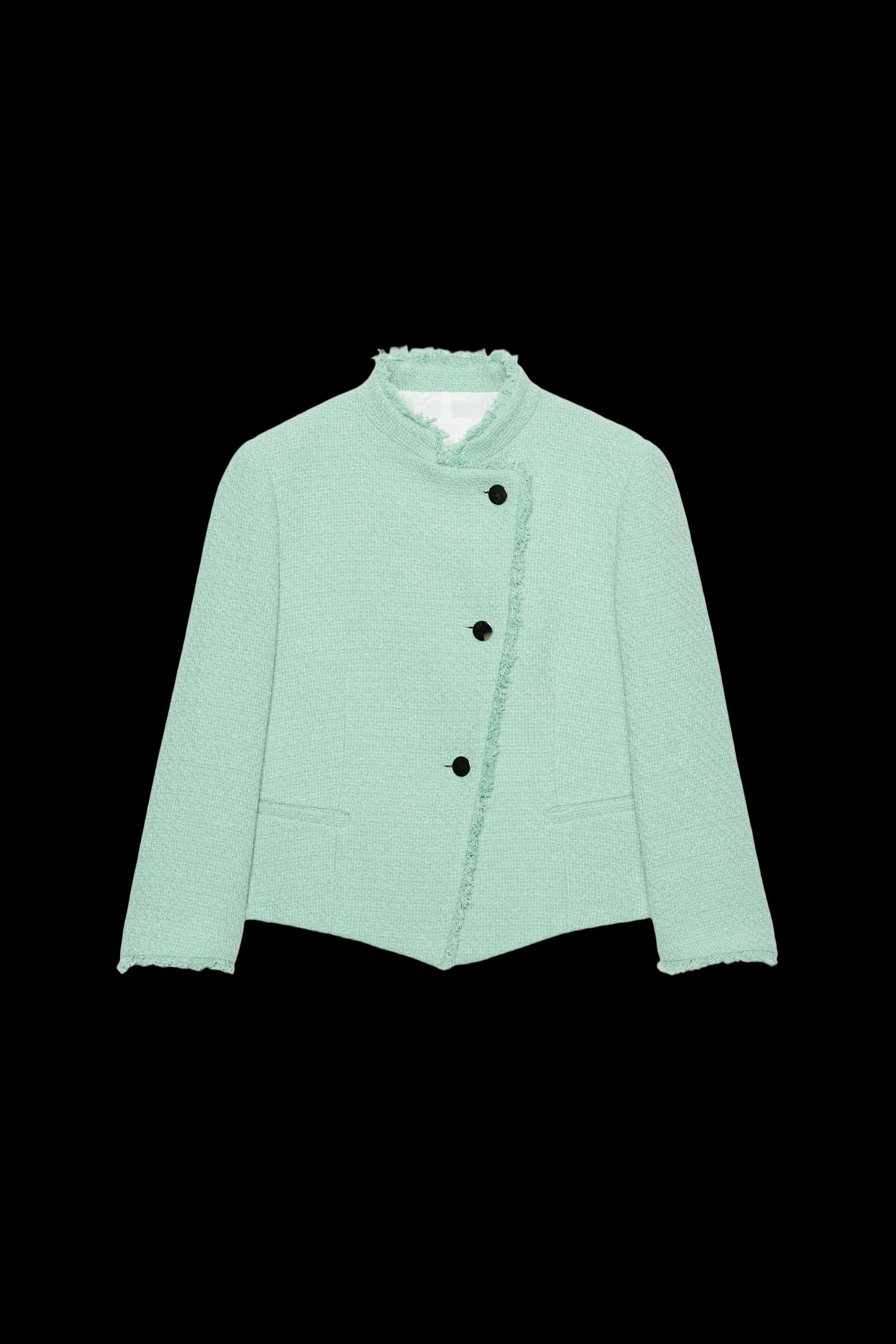 STRUCTURED FRAYED BLAZER | Zara US