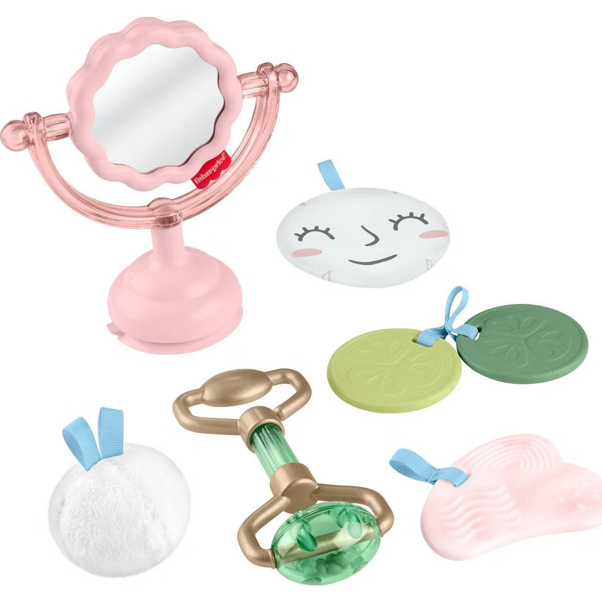 Fisher-Price Mini Me Moments Self-Care Sensory Set, Baby Rattle & Teether Learning Toys - 6pc | Target