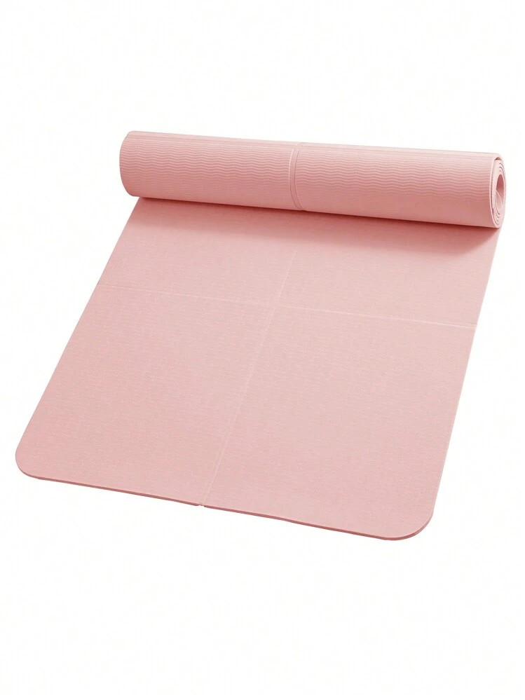 1pc 183*61*0.4cm Pink Foldable Anti-Slip TPE Yoga Mat Exercise Equipment For Home Gym, Pilates | SHEIN