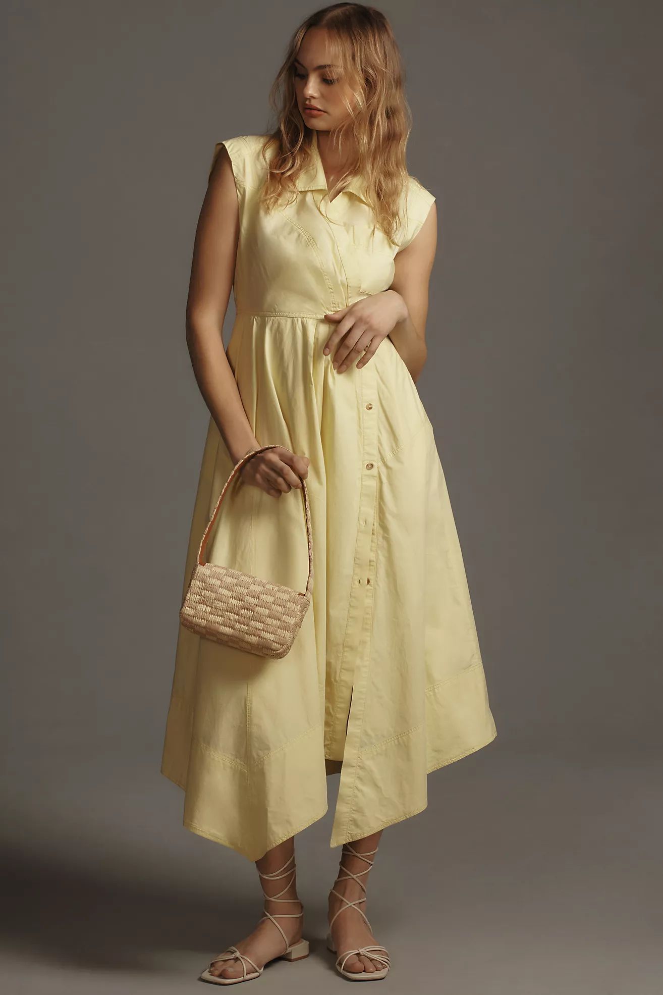Pilcro Reworked Muscle Midi Dress | Anthropologie (US)