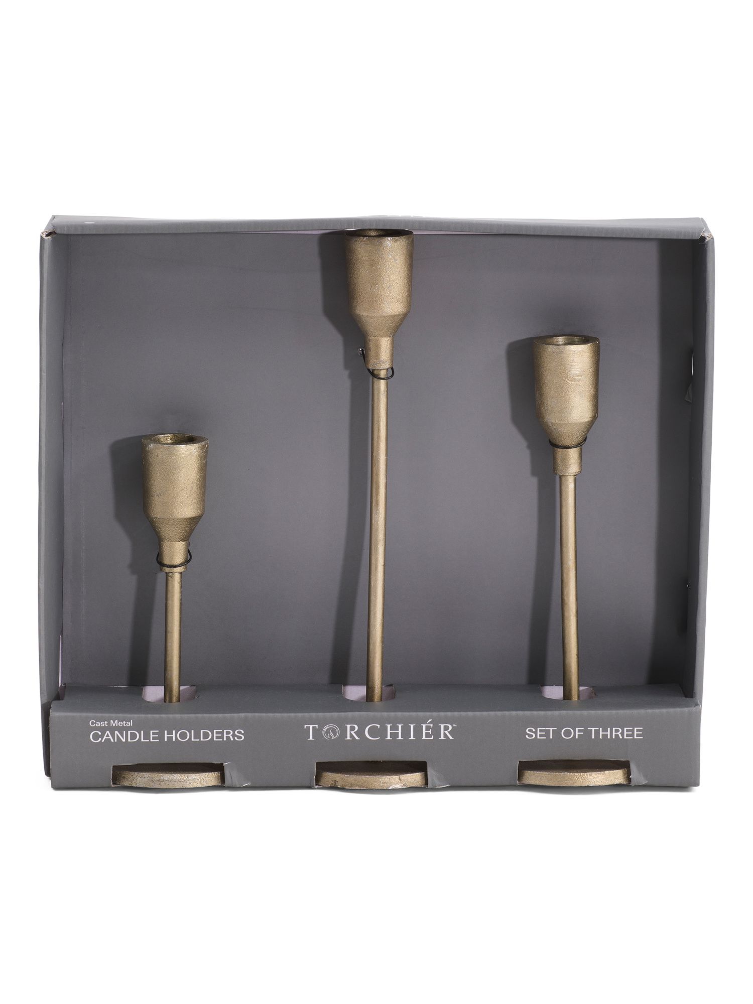 Set Of 3 Table Candle Holders | TJ Maxx