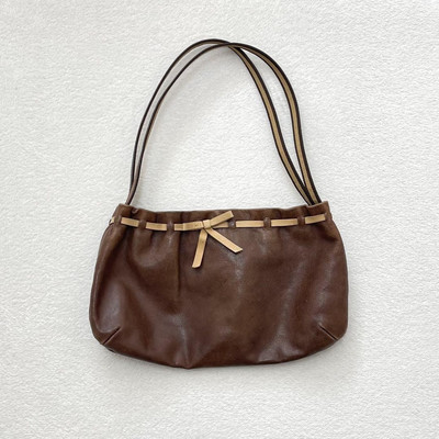 Miu Miu Archive Vintage Ribbon Handbag Leather Brown Used Authentic Japan  | eBay | eBay US