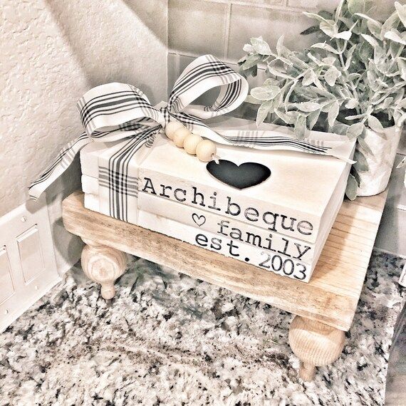 Custom - Personalized - Farmhouse Style Stamped Books | Etsy (US)