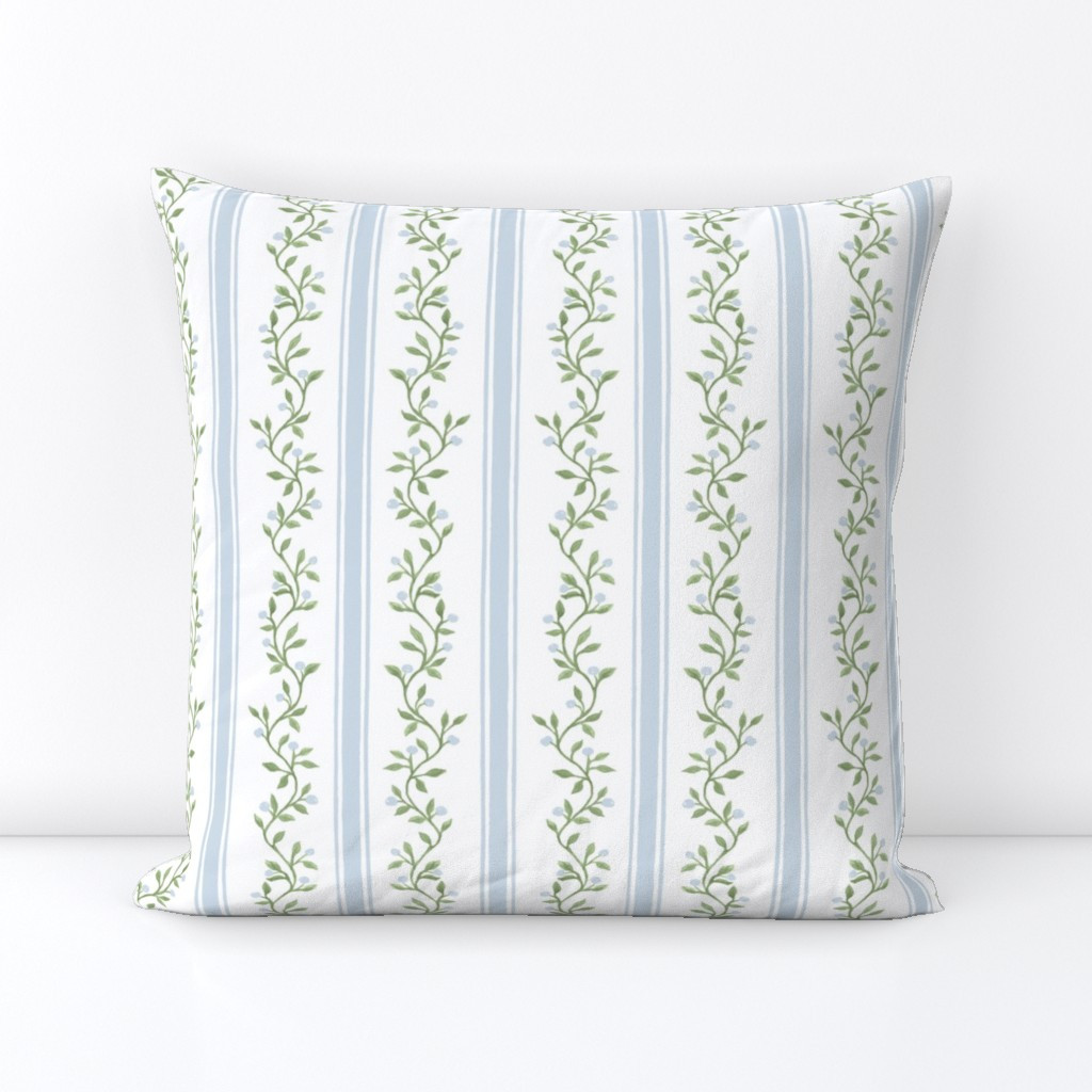 LIBBY STRIPE SOFT BLUE GREEN Square Throw Pillow Cover
bydanika_herrick
 | Spoonflower
