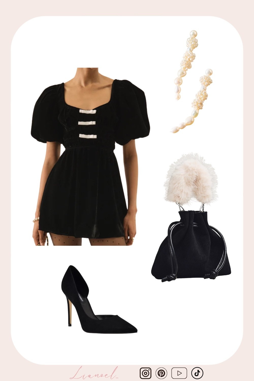 Velvet black dress 