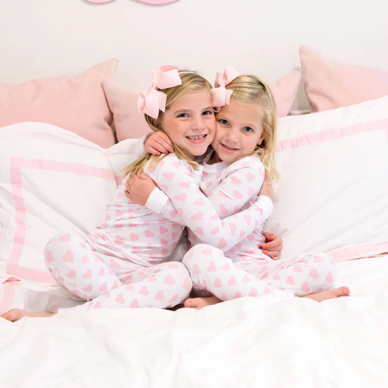 Darling Hearts Print Pajamas | Classic Whimsy