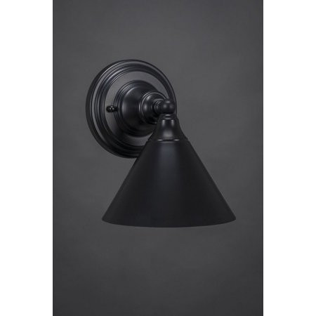 Toltec Lighting-40-MB-421-Any - One Light Wall Sconce Matte Black Finish with Cone Metal Shade | Walmart (US)