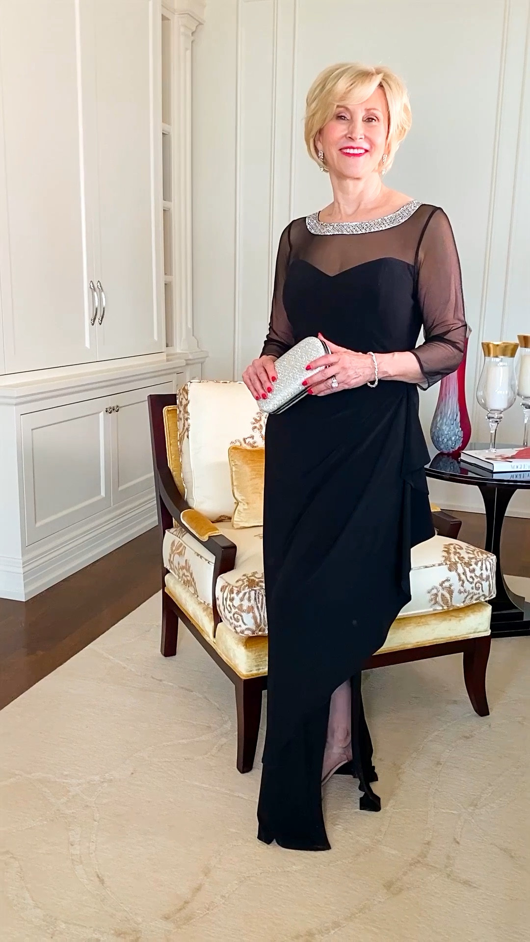 Are you fretting about what to wear, Mother of the Bride or Groom? You will feel like a Queen in this stunning illusion gown made of liquid matte jersey and embellished at the neck with sparkly crystal rhinestones. I love this uber elegant dress. It’s pure Hollywood glam, and comes in regular plus and petite sizes. Make your entrance and “wow” them at the wedding, or any other special event, glam gal! This is a classy, timeless treasure!


#LTKwedding #LTKstyletip #LTKover40