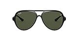 Ray-Ban RB4125M Polarized Aviator Sunglasses, Black/Green, 57 mm | Amazon (US)