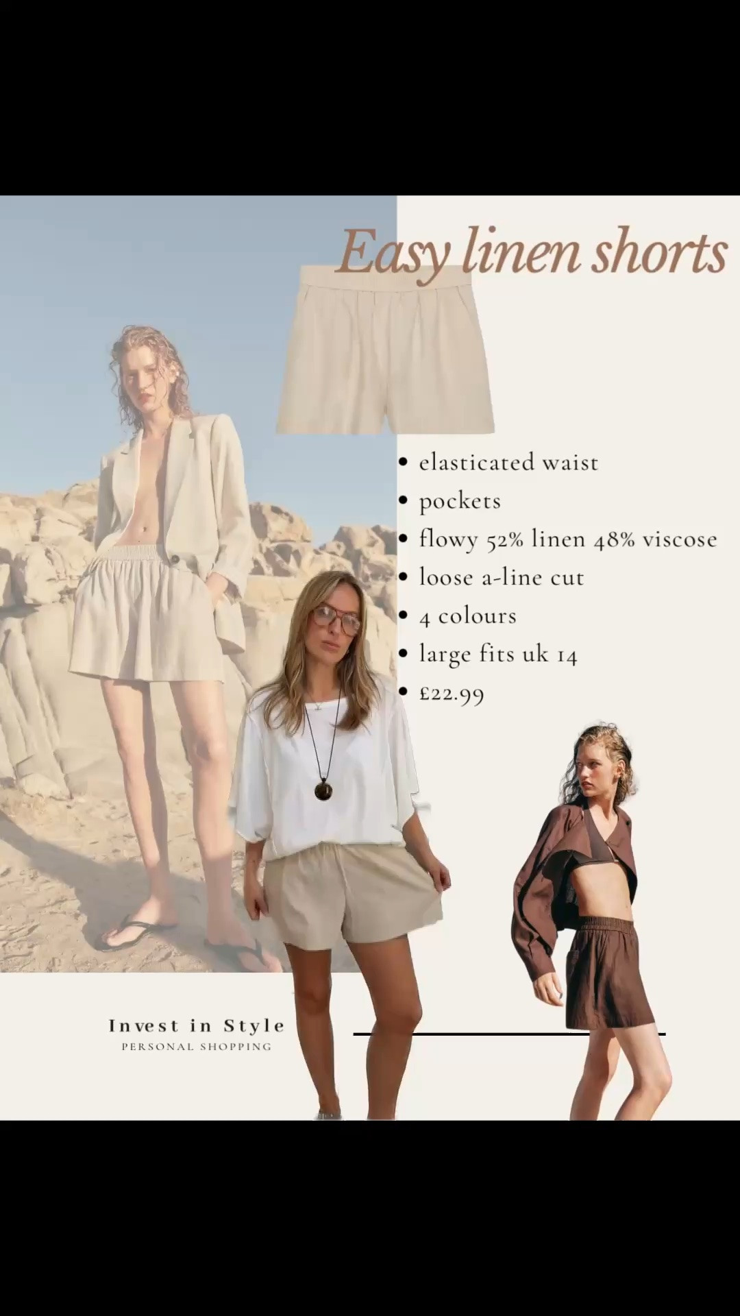 Flowing linen shorts recommendation 
I wear a large

#LTKsummer #LTKtravel #LTKmidsize