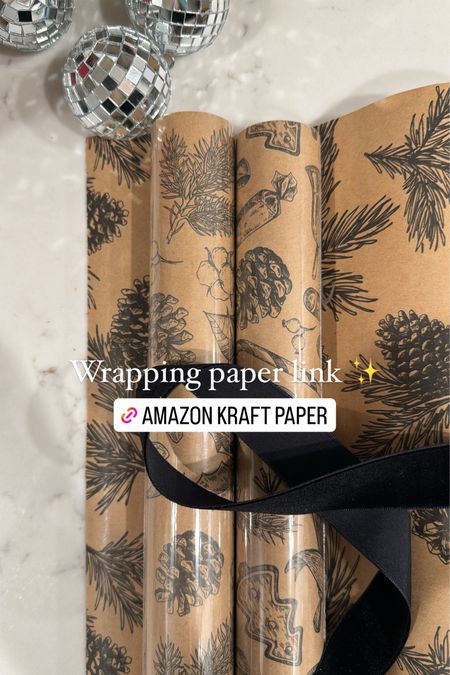 Amazon Kraft wrapping paper with velvet ribbon #christmasdecor #homedecor #christmas 

#LTKHolidaySale #LTKHoliday #LTKhome