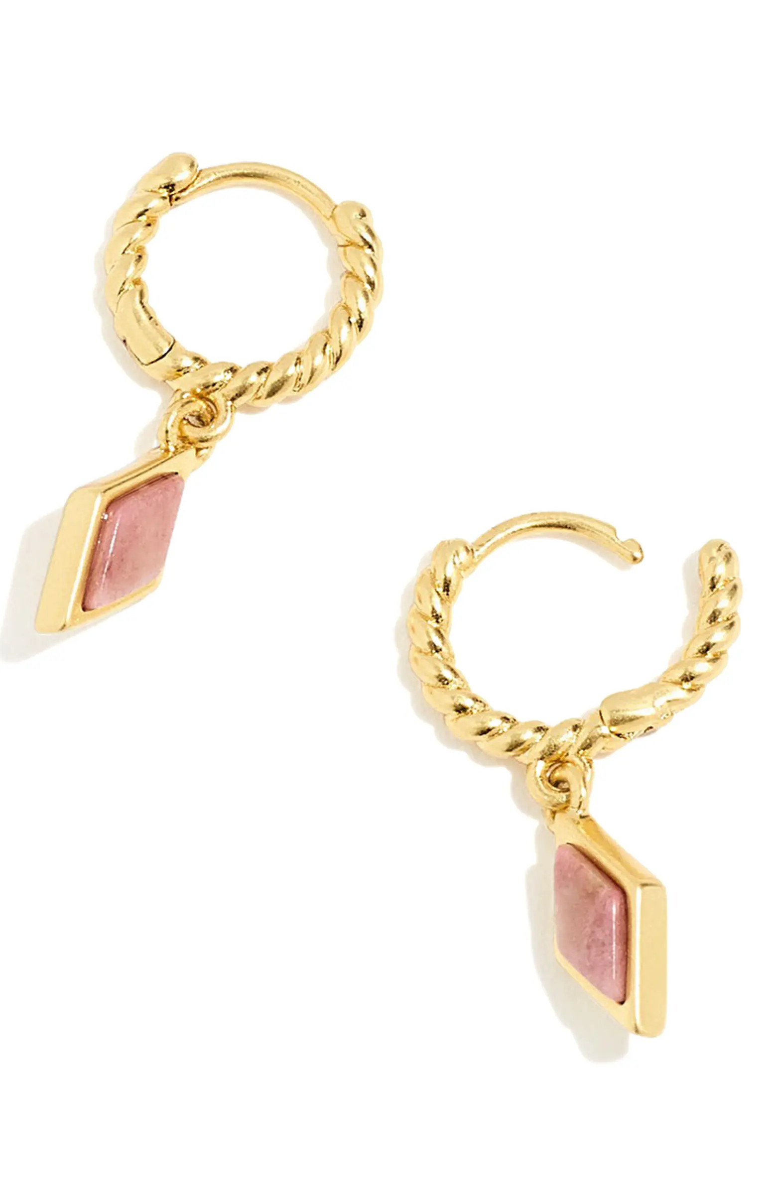 Peak Stone Huggie Hoop Earrings | Nordstrom