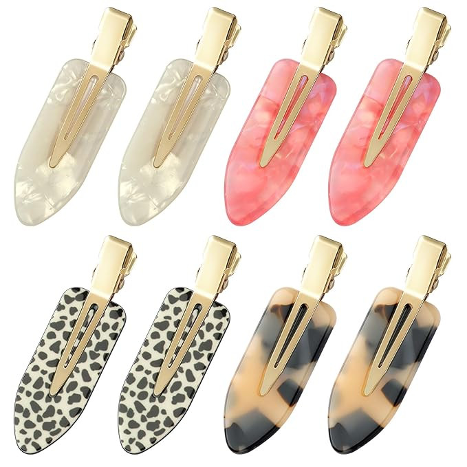8 Pcs No bend Hair Clips No Crease Makeup Hair Clip Duckbill Clip No Dent Creaseless Alligator Ha... | Amazon (US)