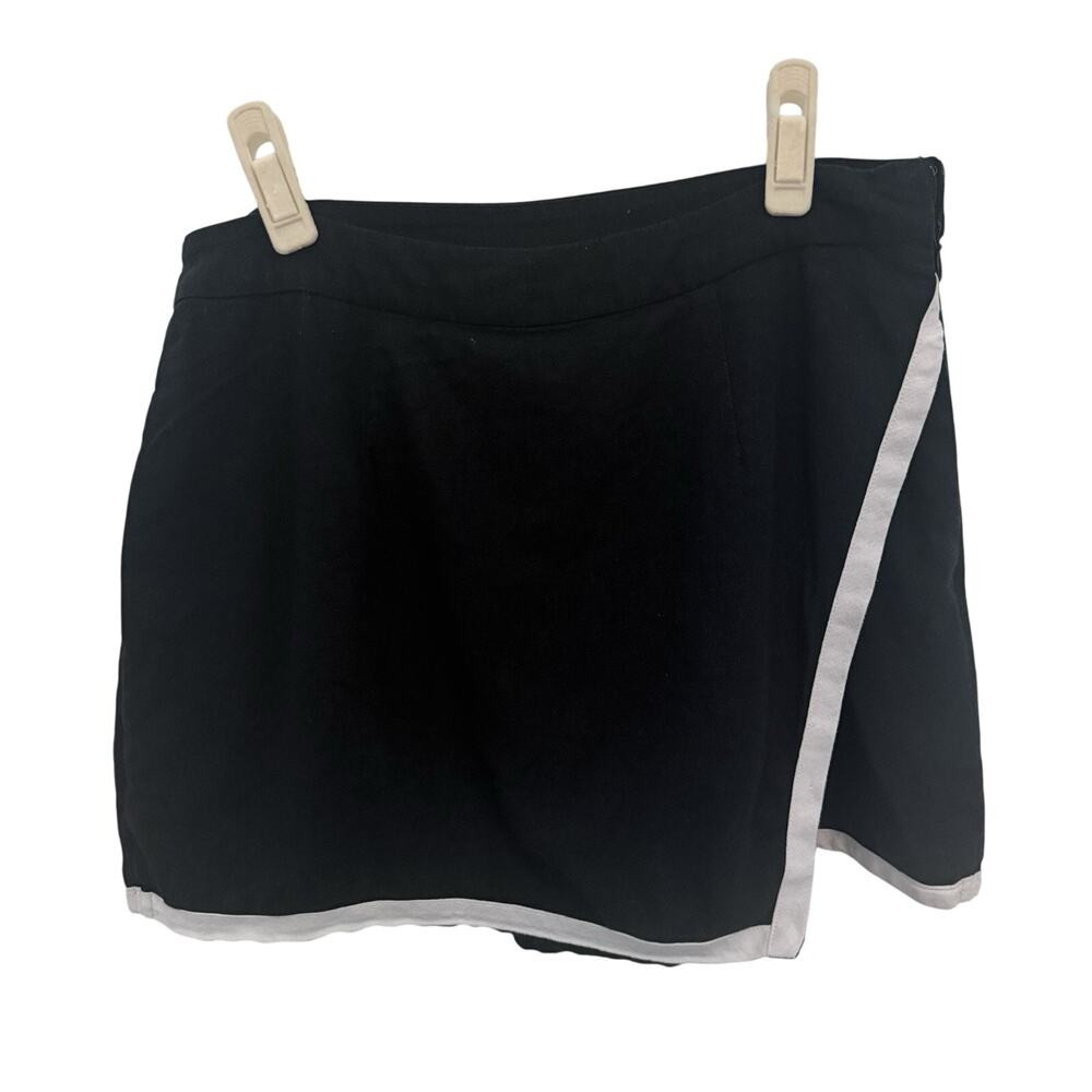 Scoop Womens Casual Skort Black White Contrast Trim Preppy Streetwear Size M | Poshmark