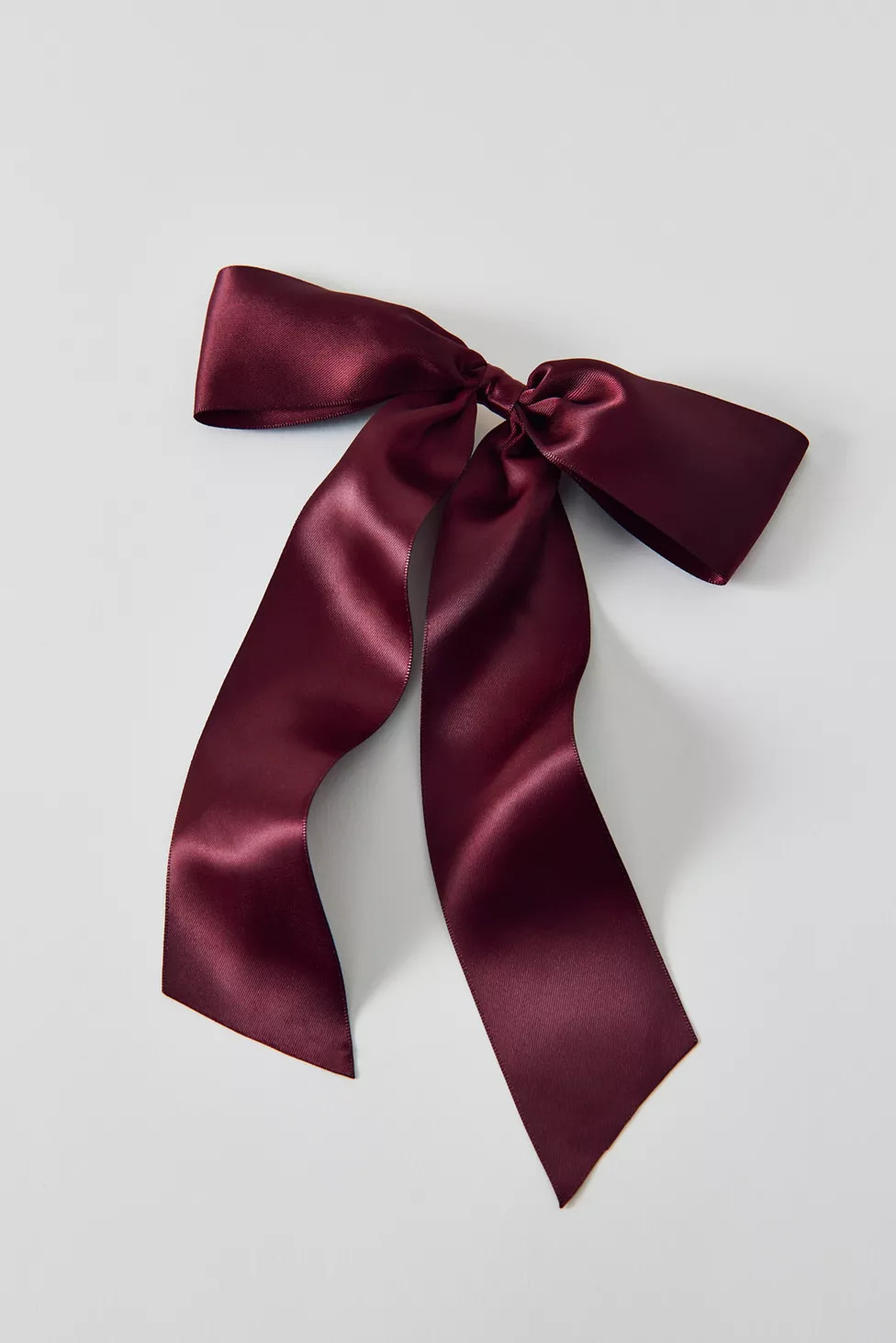 Drapey Satin Hair Bow Barrette | Urban Outfitters (US and RoW)