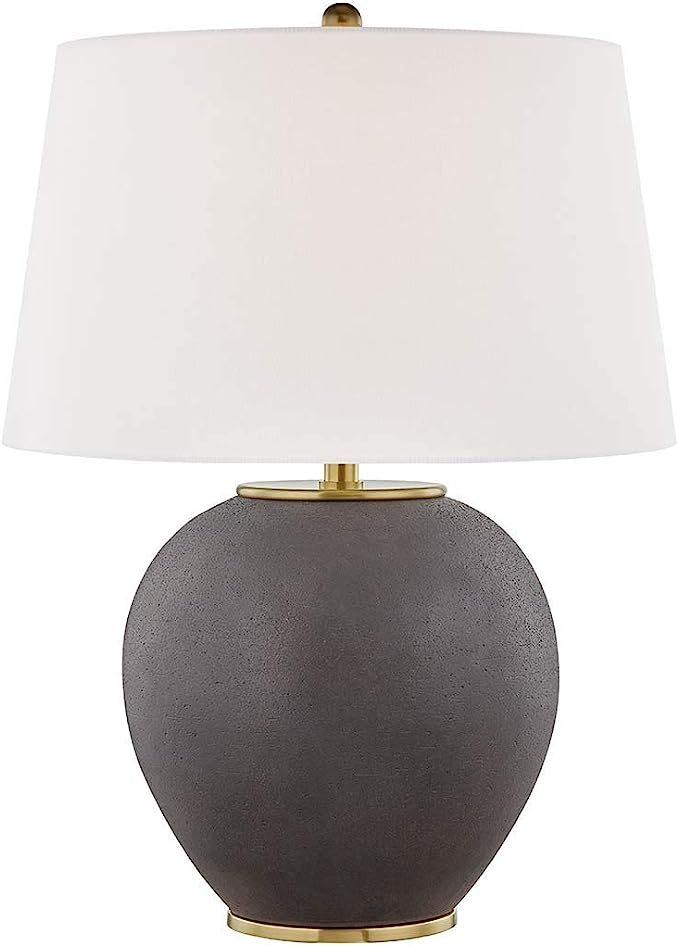Hudson Valley Lighting L1069-BS 1 Light Table Lamp with Off White Linen Shade, Burnt Sienna, Aged... | Amazon (US)