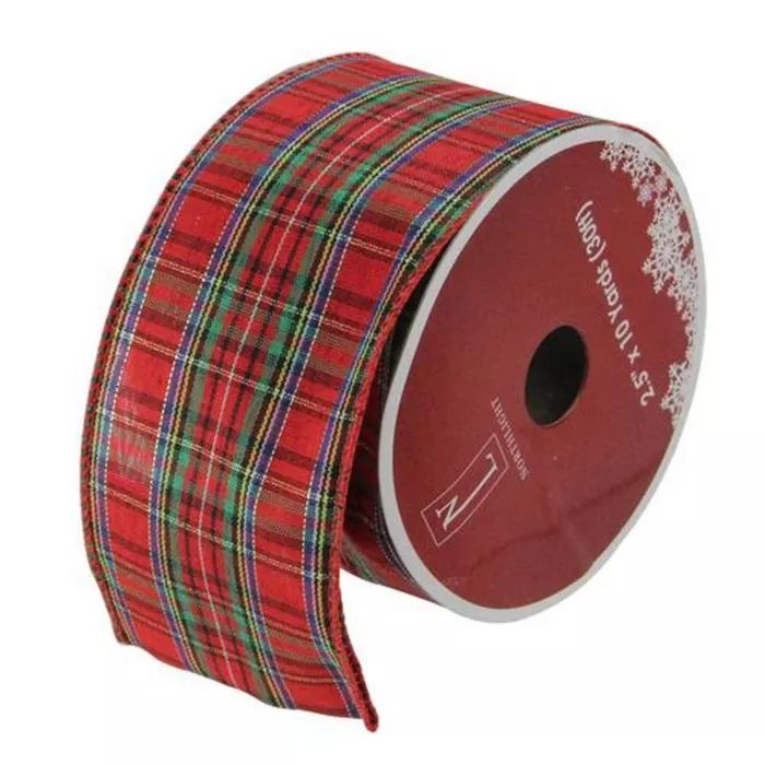 Northlight Red and Green Stripe Wired Christmas Craft Ribbon 2.5" x 10 Yards | Target