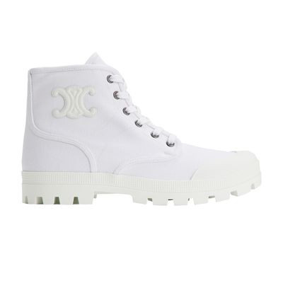 Medium Ava strap bag in gabardine with Triomphe bouclette - CELINE | 24S US