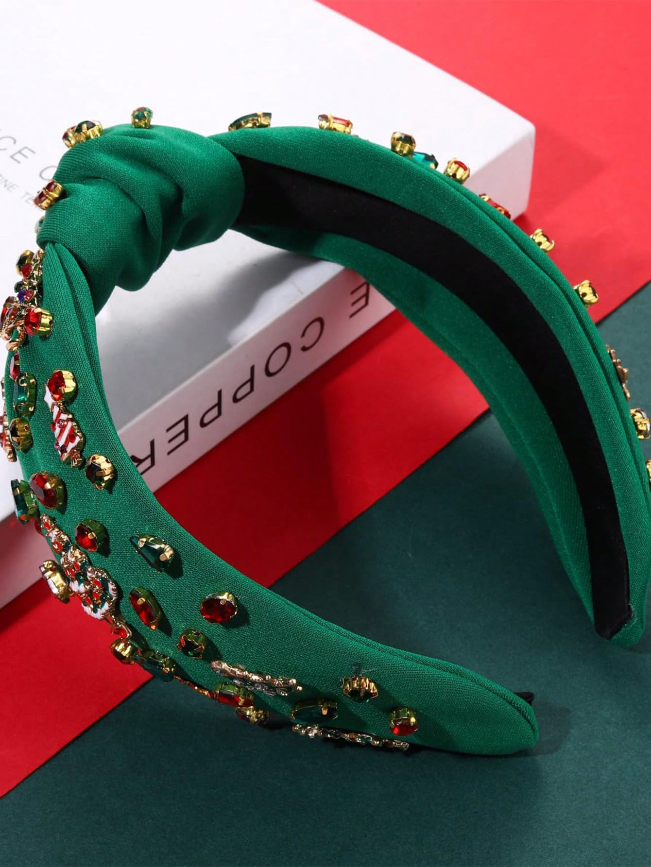 Christmas Headband for Women Christmas Tree Bow Snowflake Knotted Headband Jeweled Crystal Xmas H... | SHEIN