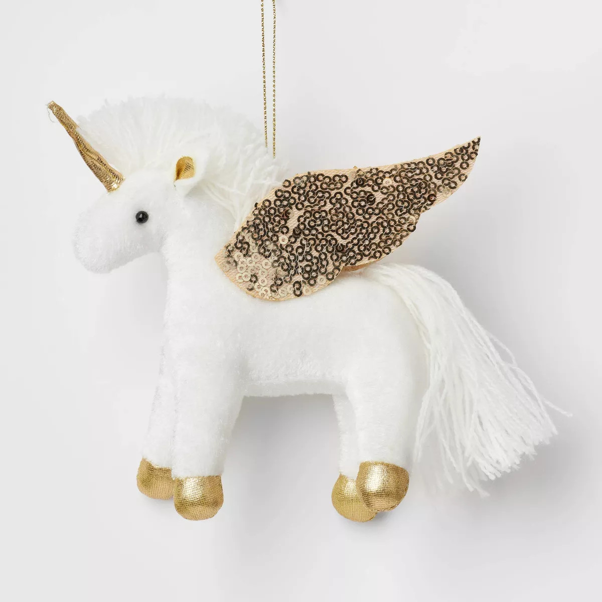 Fabric Unicorn with Sequined Wings Christmas Tree Ornament - Wondershop™ | Target