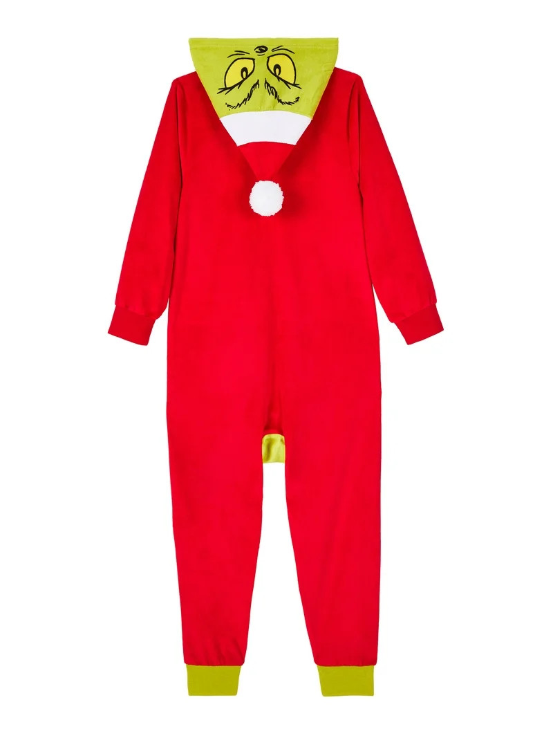 Grinch Boys Hooded Union Suit Pajama, Sizes 4-12 | Walmart (US)