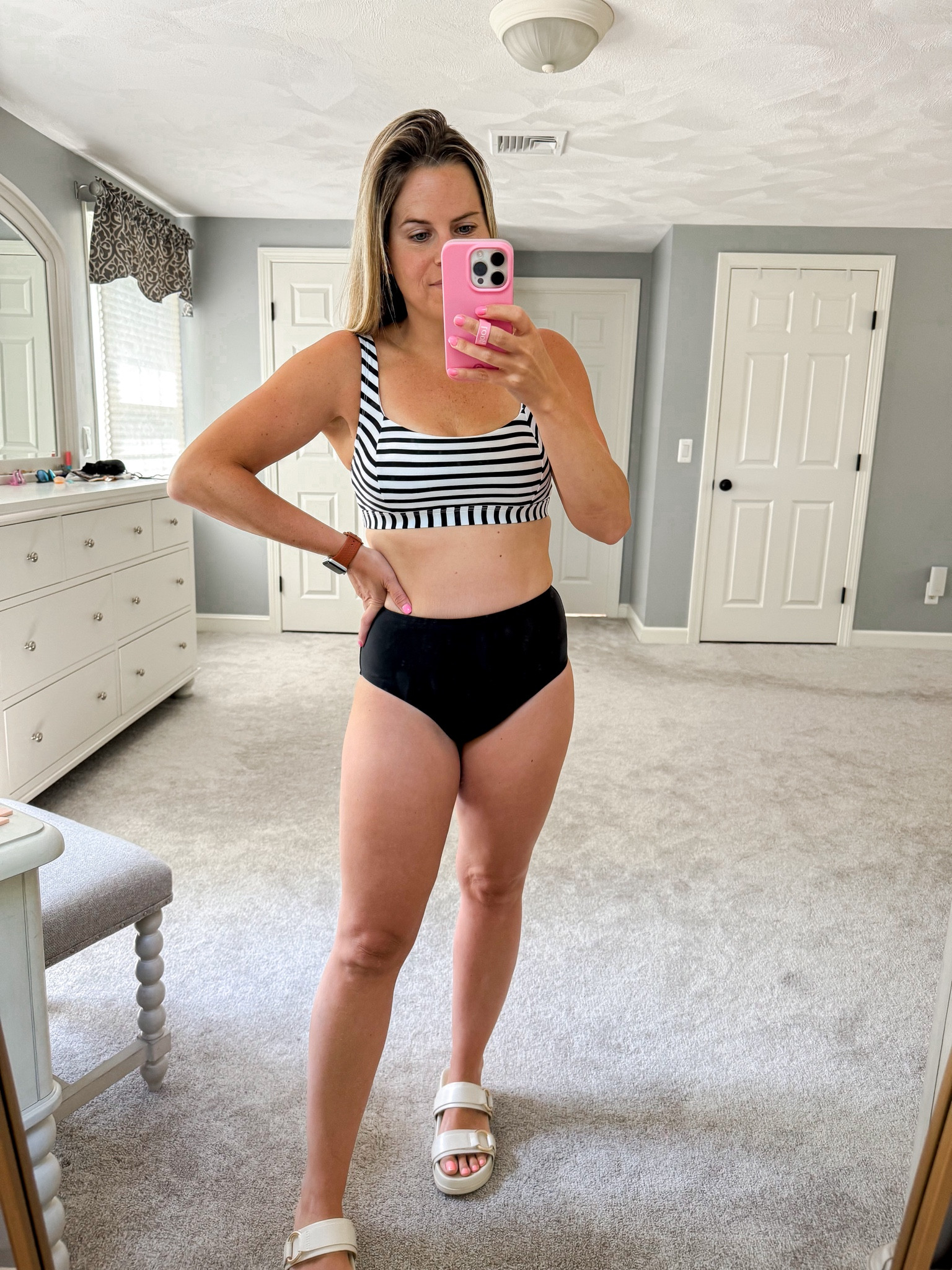 Code KASEY15 at Cupshe- small suit. High waisted bikini, Cupshe swimsuits, black and white bathing suit, mom bathing suit, slip on sandals, target sandals


#LTKSeasonal #LTKSwim #LTKShoeCrush