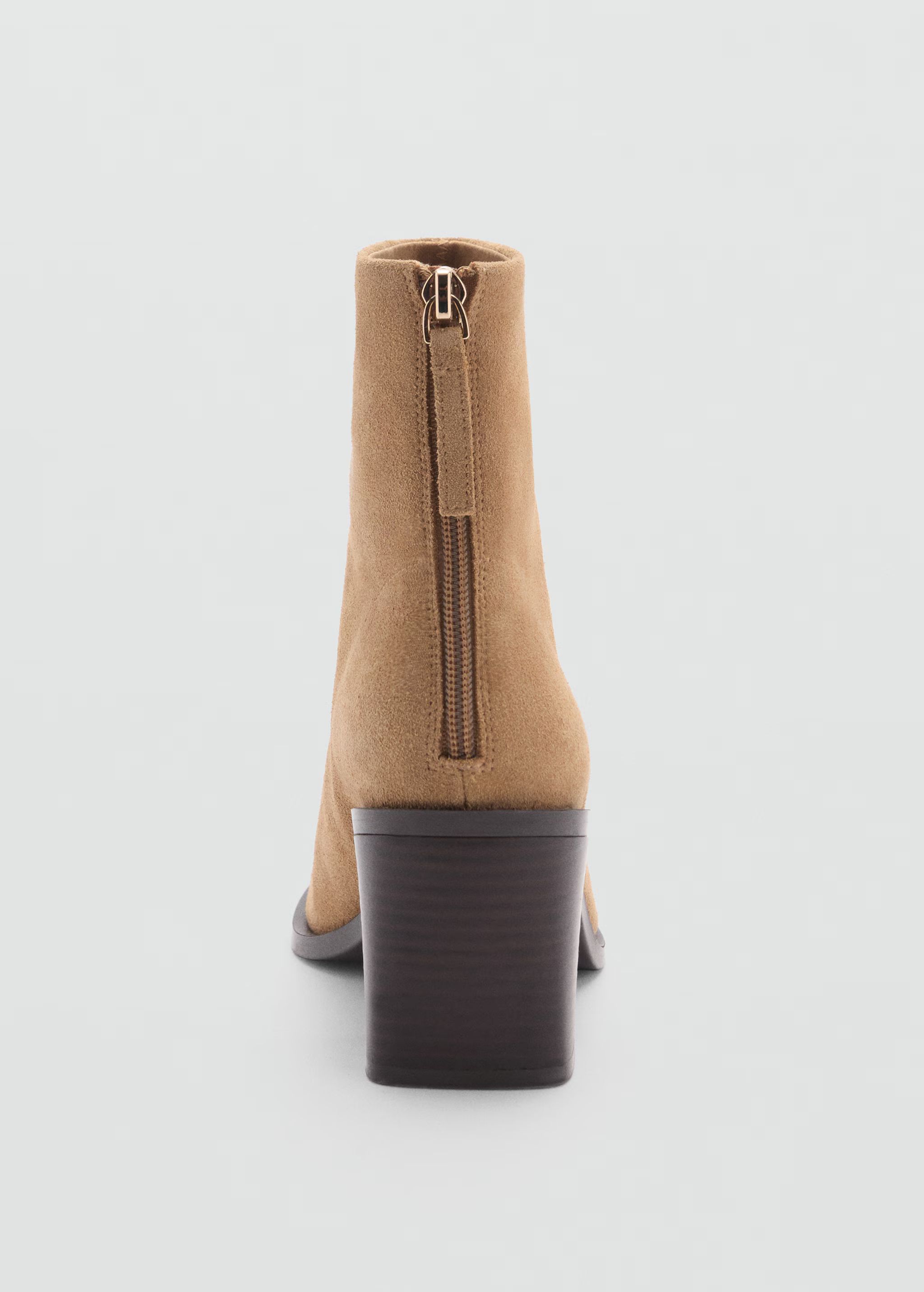 Heeled leather ankle boot | MANGO (UK)