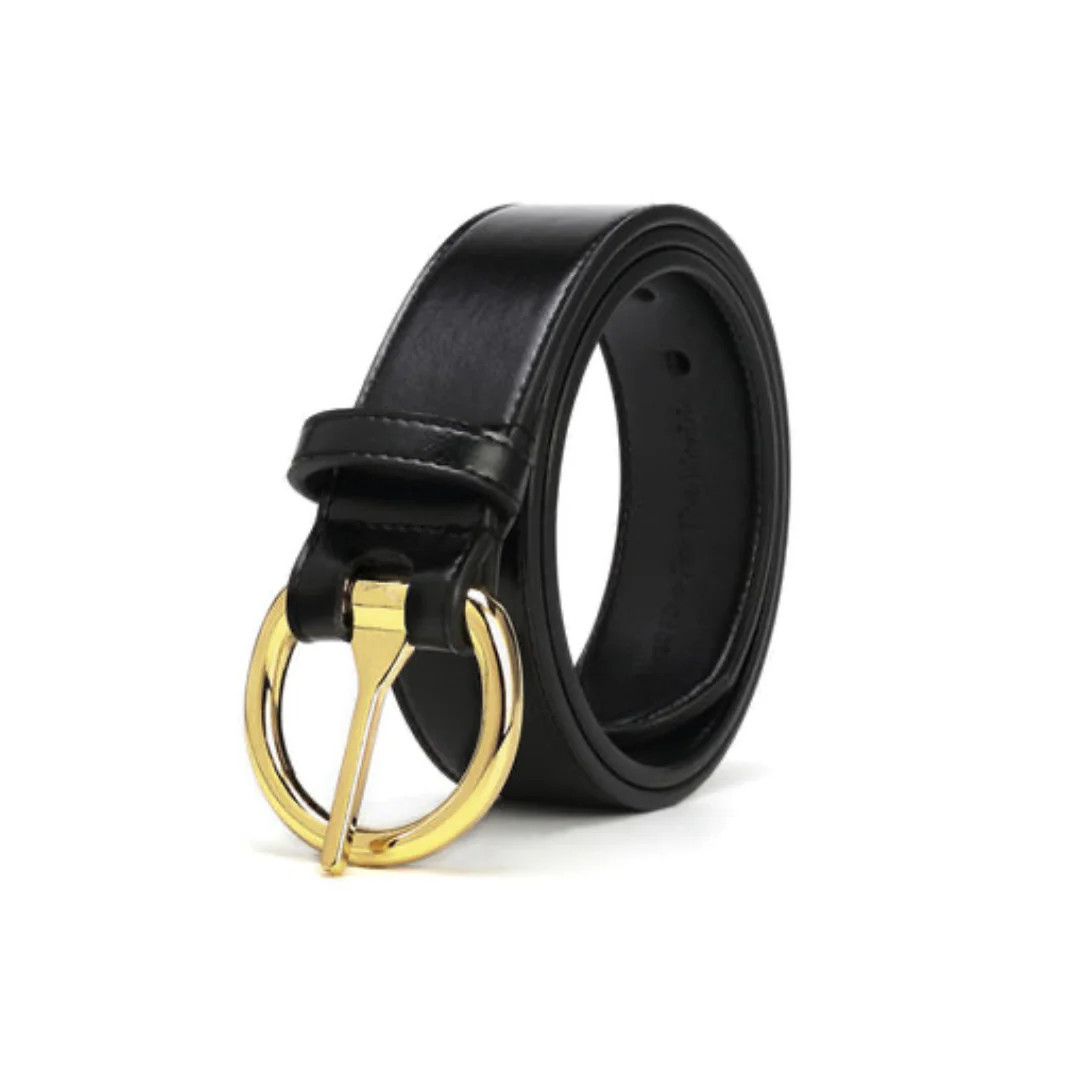 Gold Ring Belt - Black 37 / Black | Casual Chic Boutique