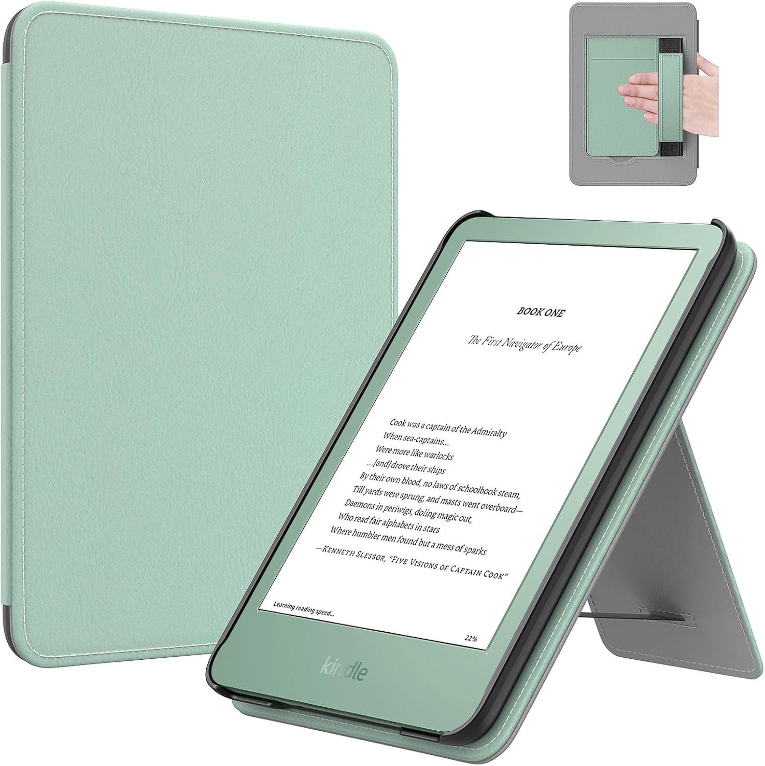 MoKo Case for 6" All-New Kindle(11th Generation 2024/2022 Release), Lightweight PU Leather Cover ... | Amazon (US)