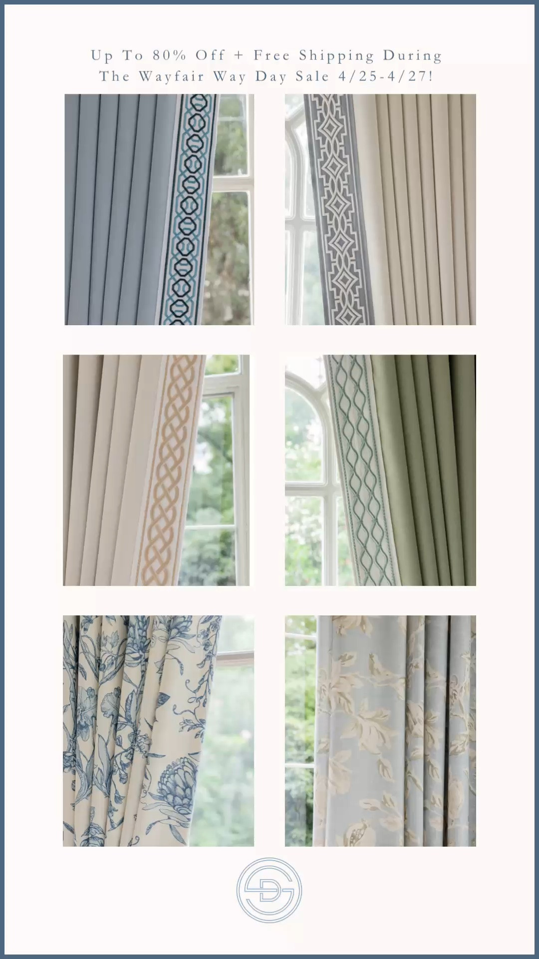 Classic curtains with trim on sale during the @wayfair Way Day Sale! Up to 80% off + Free shipping 4/25 - 4/27!

@wayfair #Ad #WayfairPartner #Wayfair #WayDay

Grandmillennial home decor | home decor on sale | classic home decor | Grandmillennial living room design | affordable home decor | traditional home decor | preppy home decor | drapery with trim | affordable curtains | curtains on sale 

#LTKSaleAlert #LTKHome
