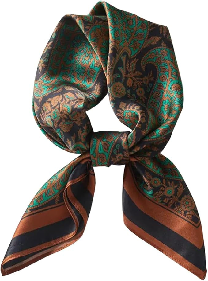 ANDANTINO 100% Mulberry Silk Square Scarf for Hair-25.6" X25.6'' Women Men Natural Silk Neckerchi... | Amazon (US)